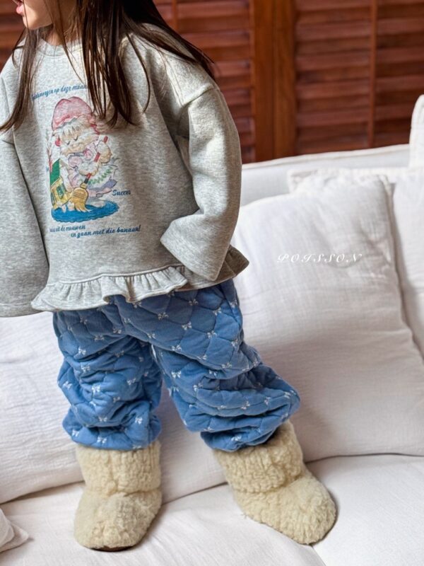 ❄️ 甜美復古荷葉邊下擺上衣