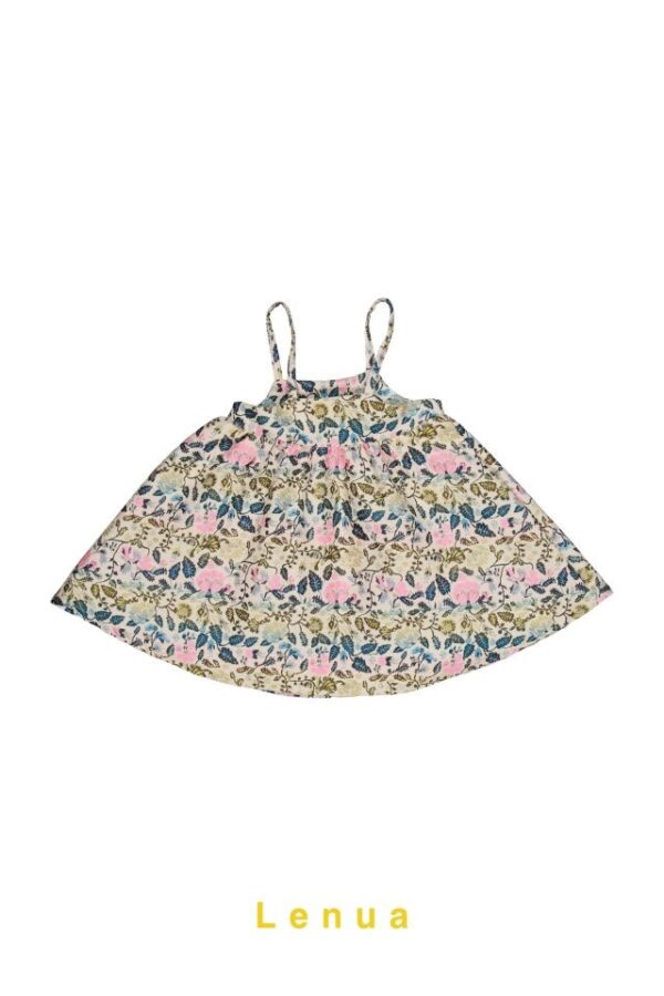 ❄️ 輕柔花語提花印花細肩帶洋裝