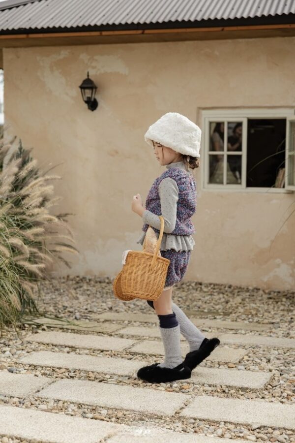 ❄️ 可愛蓬鬆爆米花紋針織背心