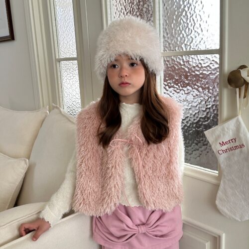 ❄️ 可愛蓬鬆感毛絨保暖背心