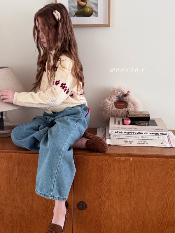 ❄️ 紅寶石口袋牛仔褲