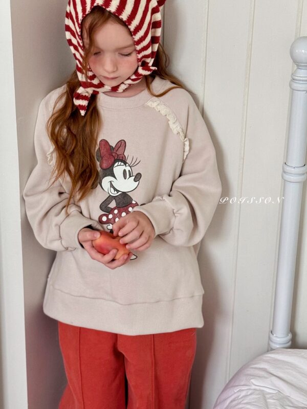 ❄️ 米妮荷葉滾邊大學T