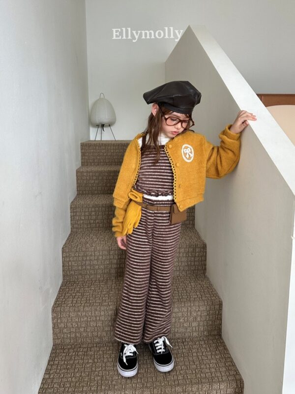 ❄️ 毛絨蝴蝶結針織開襟衫