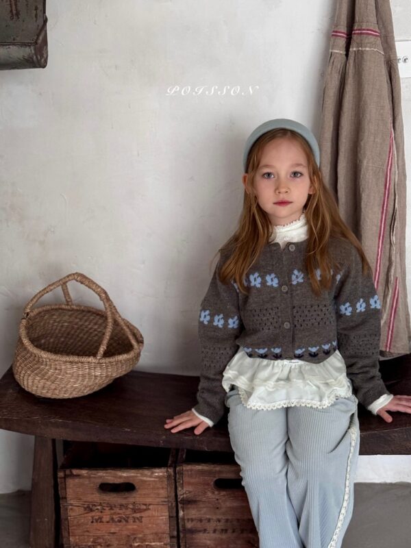 ❄️ 軟糯朦朧色系小花開襟衫