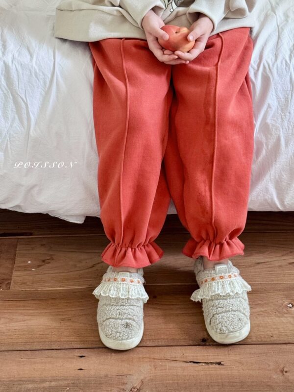 ❄️ 甜美慵懶荷葉邊縮口褲