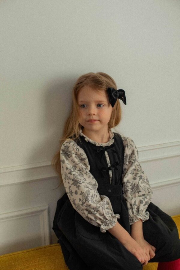 ❄️ 復古花朵荷葉領上衣