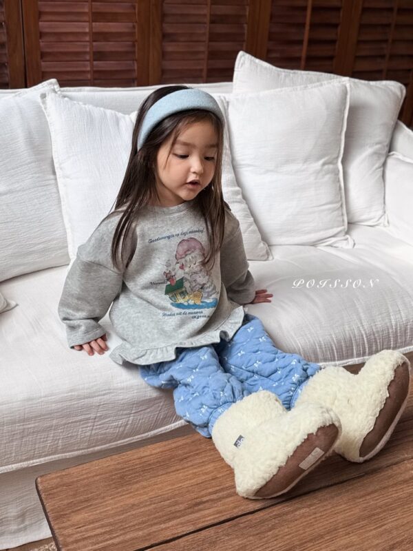 ❄️ 甜美復古荷葉邊下擺上衣