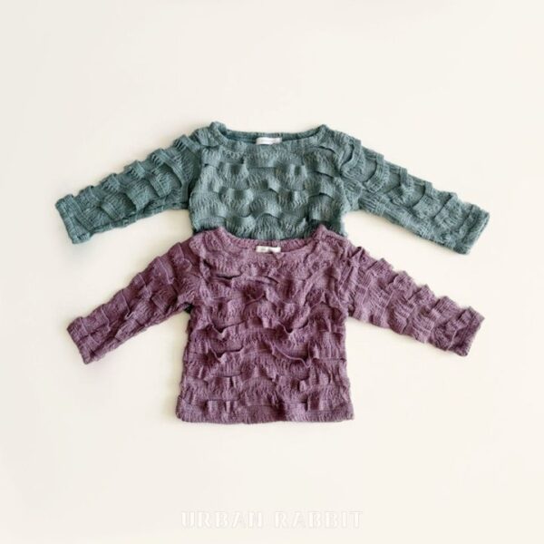 ❄️ 優雅立體波浪紋針織上衣