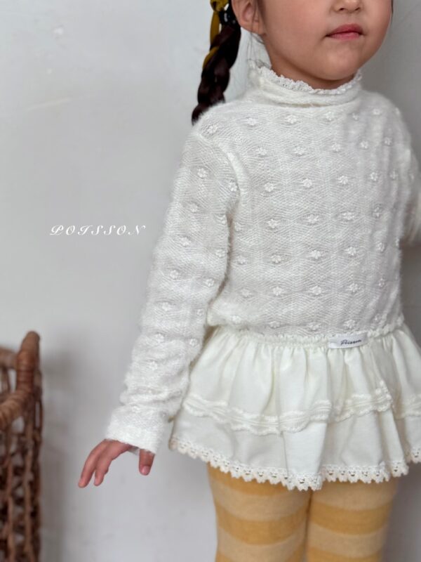 ❄️ 氣質蕾絲拼接半高領打底衣