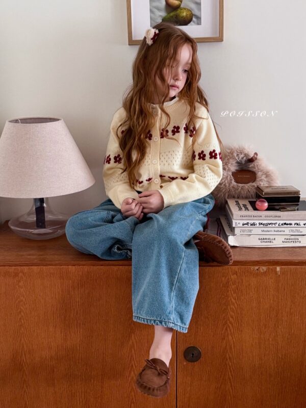 ❄️ 軟糯朦朧色系小花開襟衫