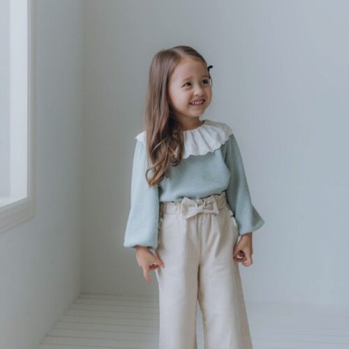 ❄️ 天鵝絨荷葉褲