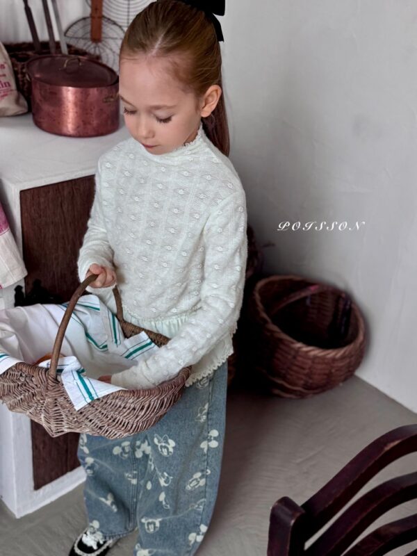 ❄️ 可愛米奇漂白刷色牛仔褲