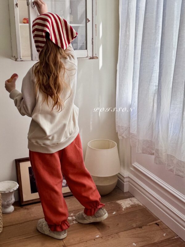 ❄️ 甜美慵懶荷葉邊縮口褲