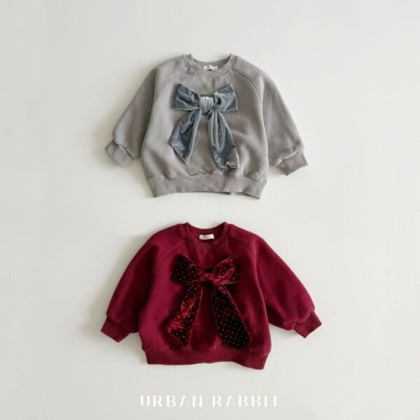 ❄️ 優雅絲絨蝴蝶結衛衣