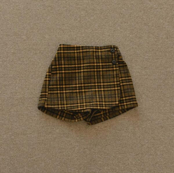 021D1397-70E4-4D61-ABE8-9A11B3CB1A7F ❄️ 復古鈕扣格紋褲裙