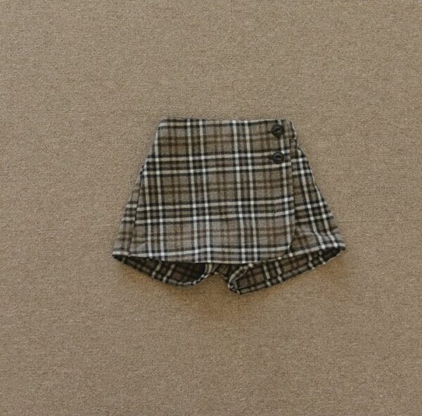 45E11D3F-133C-40FD-8608-F0C7D47F74B3 ❄️ 復古鈕扣格紋褲裙