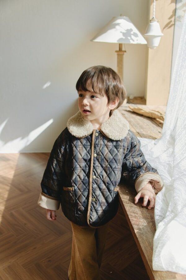 509018D9-8878-4A90-863E-D2AF16DC1F9C ❄️ 泰迪毛領菱格外套