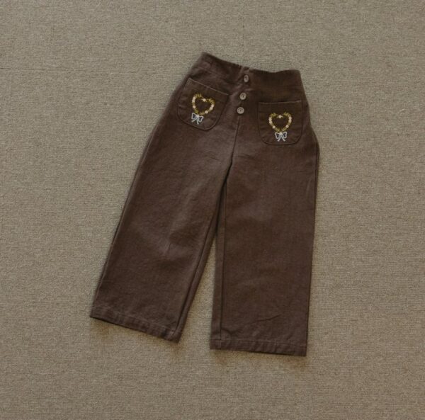 DD69E26F-0457-49BD-9020-CF43823D3050 ❄️ 刺繡口袋長褲