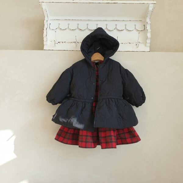 0049BFB2-4863-4B0F-9649-C0D6F41AB109 ❄️ 蝴蝶結壓紋收腰澎澎鋪棉外套