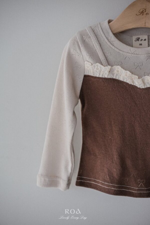 98509C1C-384C-40BC-AF6C-867FA15ED646 〖預購〗拼色柔影蕾上衣