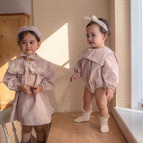 05726A4B-872B-4671-81EB-1FAA201726CB 〖預購〗牛奶海軍領舒柔洋裝