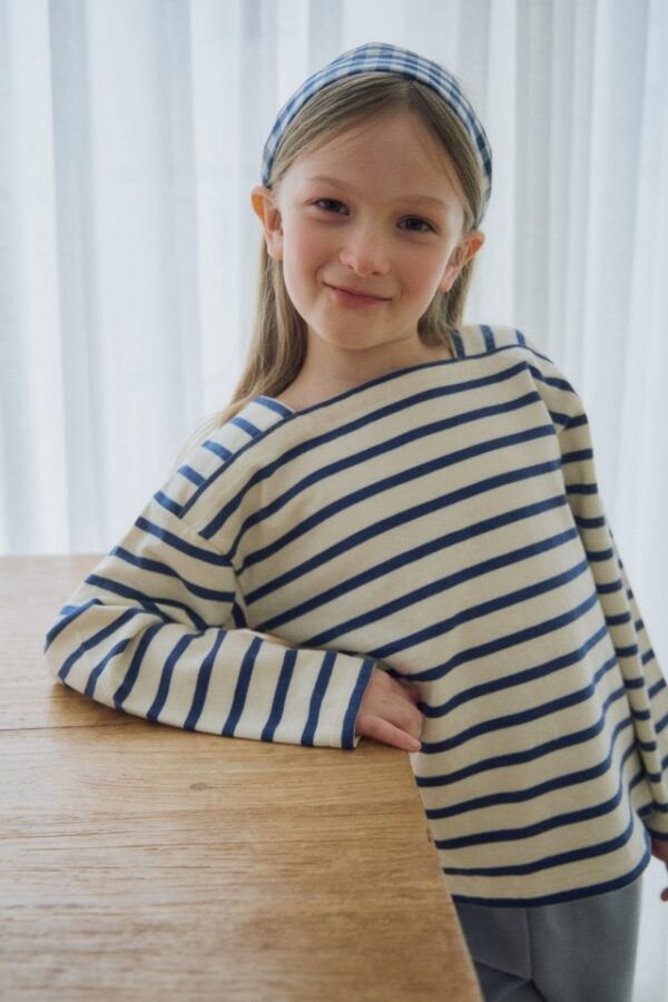 4B9A6C7A-0FDF-4048-977E-CE793983E042 〖預購〗歲月水洗經典橫條紋上衣