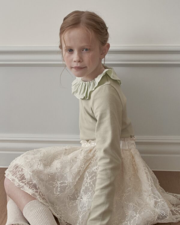 8AE28C01-CAD6-4CE4-A502-58EE26AA9817_1_201_a 〖預購〗Marie 羽毛領立體荷葉邊飾上衣