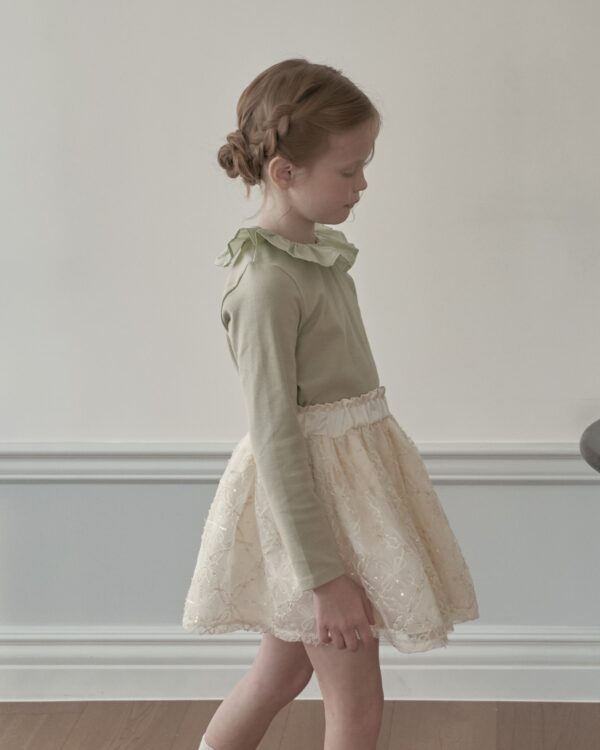 9AA590E1-ABDC-4DBD-9EBC-D2CA03127213_1_201_a 〖預購〗Marie 羽毛領立體荷葉邊飾上衣