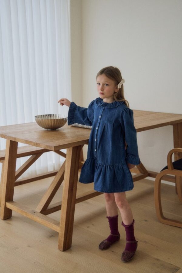 B4ADA9F2-F539-408F-B0A9-B2A74097C207 〖預購〗Lily 拾光質感水洗丹寧連身裙