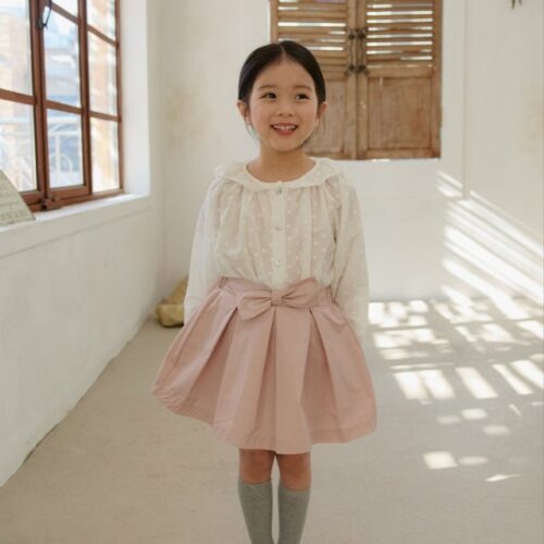 03407922-4B4D-4E19-B6C7-13A28F67CDB7 〖預購〗繫住春光蝴蝶結裝飾短褲裙