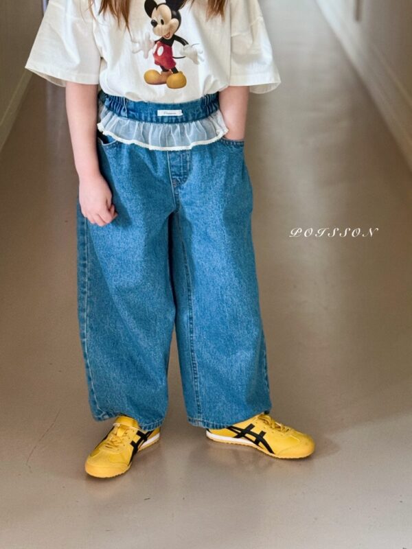 1DA7C338-5A72-4E95-A926-5CF4D93D06F1_1_105_c 〖預購〗Chouchou 蕾絲飾邊牛仔褲