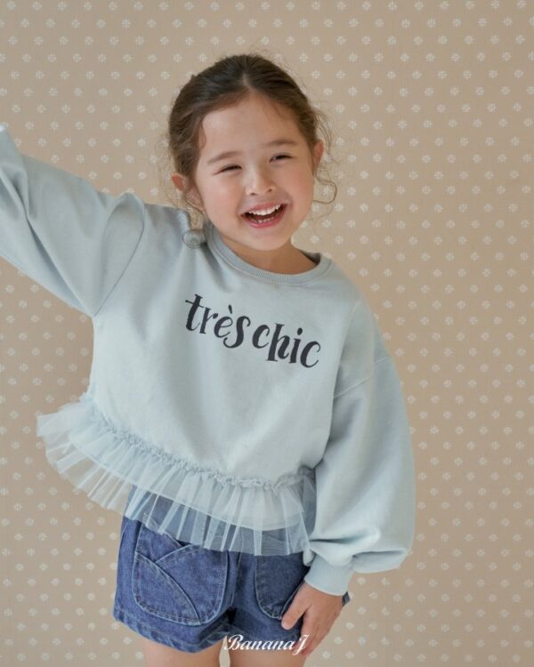 32908463-E311-444B-80C3-C22EBAA9DE66 〖預購〗Très Chic 網紗拼接衛衣