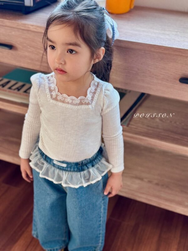 47CE6652-58F0-42CF-95F4-3B6CE8D1A32D_1_105_c 〖預購〗Blanc 柔霧感蕾絲飾邊上衣