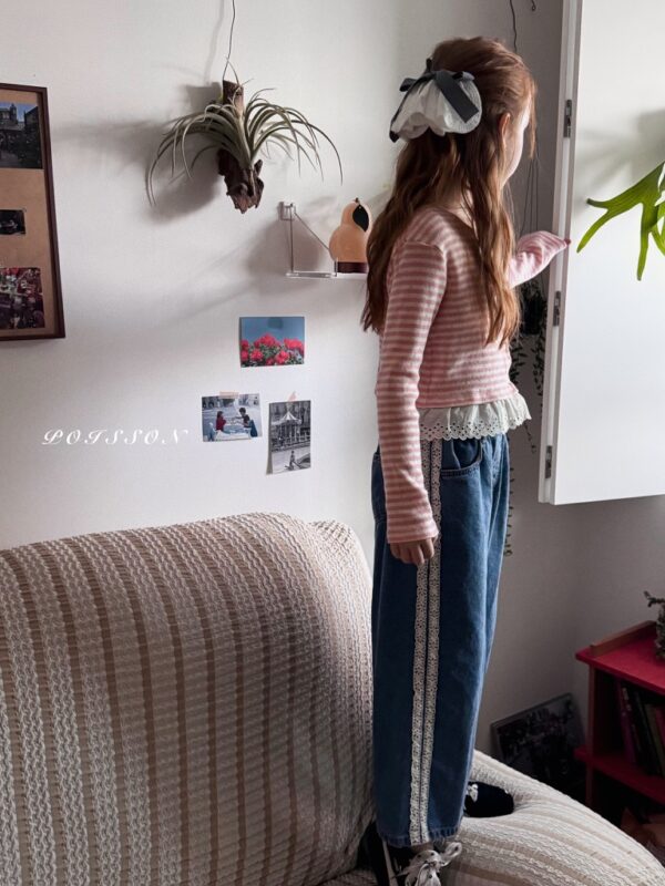 577066FB-91D0-4940-BB1F-38A4F5D47470_1_105_c 〖預購〗側邊蕾絲拼接質感休閒長褲