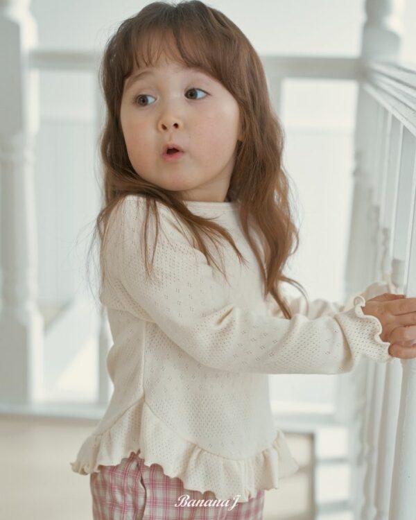 A9FA4767-6BC3-4AFB-A0D5-3881248E832C 〖預購〗羅倫柔霧感雙層荷葉邊上衣