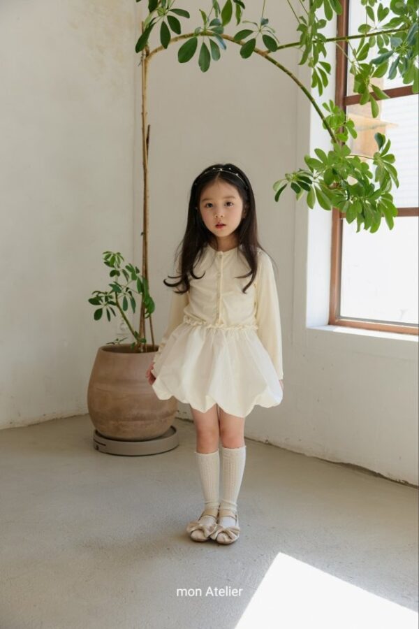 B08155B0-0CDA-4FF8-95BC-E260D957DF2E 〖預購〗空氣感立體澎袖連身裙