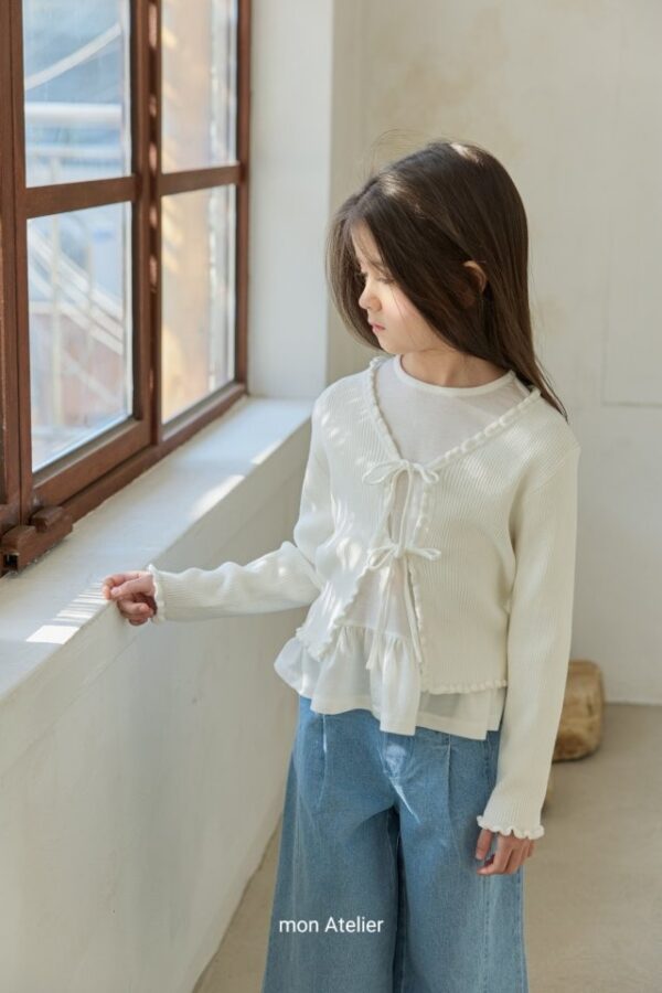 F5E51261-4DBF-40DC-94D6-CC19BFE862E5 〖預購〗棉糯感波浪飾邊親膚上衣