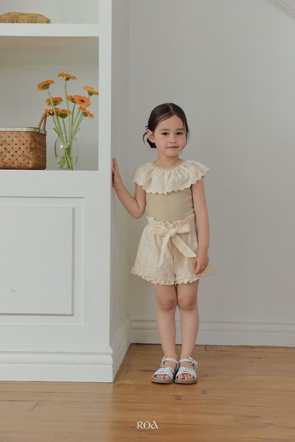 08E72B07-65C5-4B5B-AD02-684DF695566B 〖預購〗蕾絲領片拼接上衣