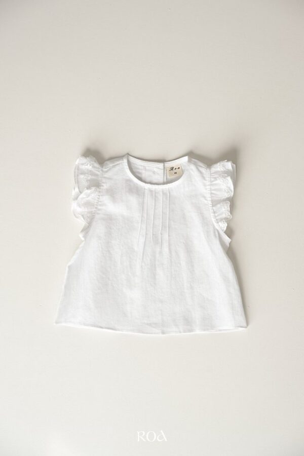 38F9C5ED-2F7F-437D-B2E8-B7D763998353 〖預購〗亞麻小蕾絲飛袖上衣