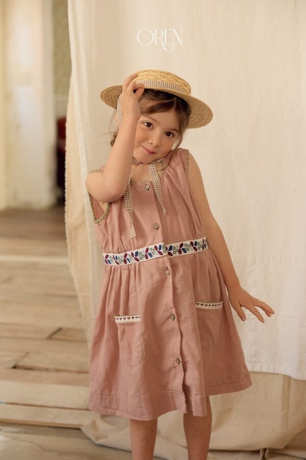 5A509BAC-F28D-475A-99AD-922699C6524C 〖預購〗琥珀晨跡亞麻連身裙