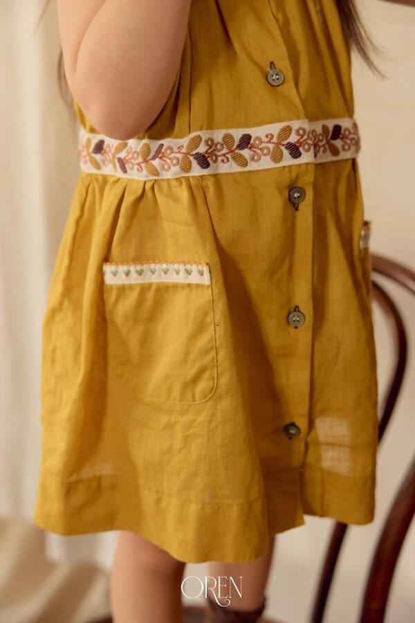 7FF86F21-B6DC-408A-A341-722E802FDCB4 〖預購〗琥珀晨跡亞麻連身裙