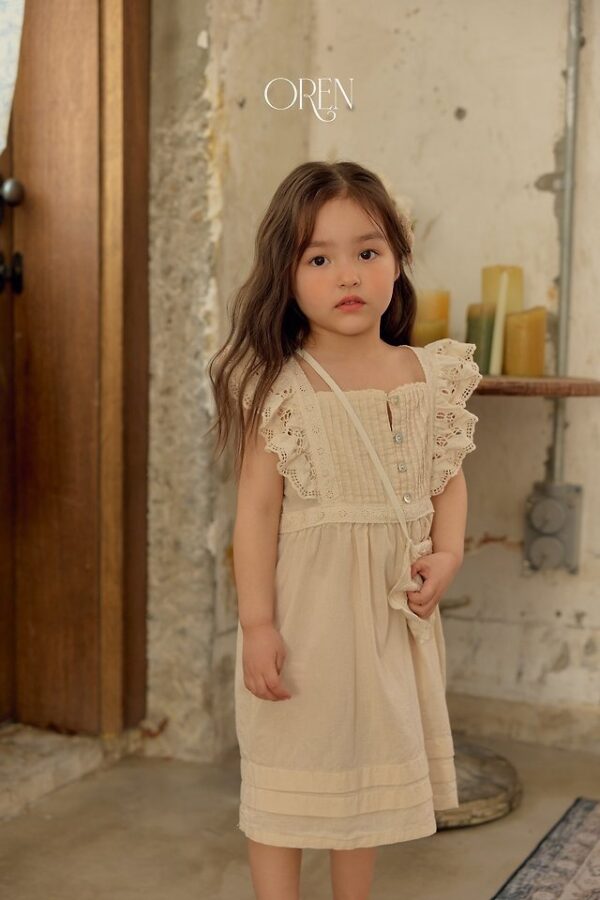 A512B699-438B-4CAF-BD75-29B898342430 〖預購〗織點蕾絲荷葉邊洋裝