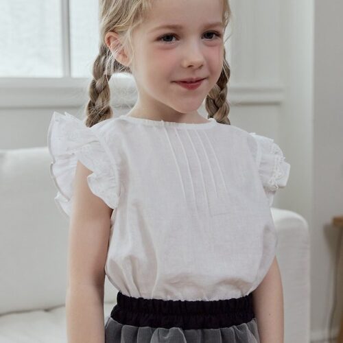 C8F4D589-153C-4CD4-9D0B-9686D2D9AAAD 〖預購〗亞麻小蕾絲飛袖上衣