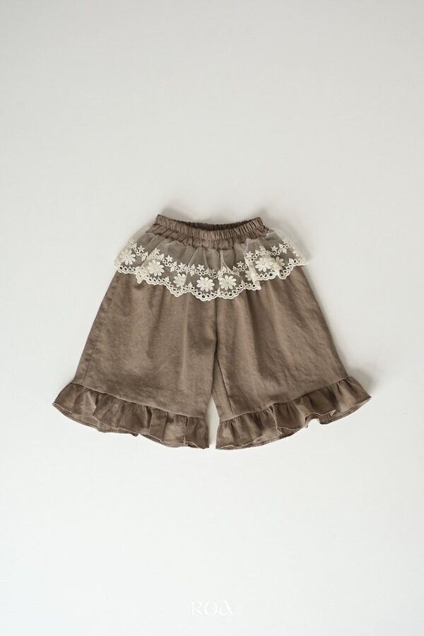 D2E75DEC-C7CF-49D0-AF64-F48EF1A46753 〖預購〗棉麻蕾絲拼接寬褲